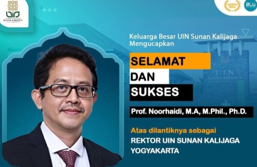 يشغل نورهايدي رسميًا منصب رئيس جامعة سونان كاليجاغا الإسلامية الحكومية